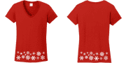 Hópihe mintás karácsonyi kétoldalas női póló