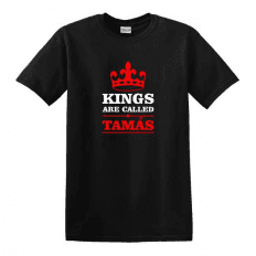 Kings are callled névre szóló koronás egyedi grafikás férfi póló