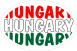 Hungary színes feliratos ovális autós matrica