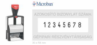 COLOP Classic 2008/P szám+szöveg komplett bélyegző (gumival együtt) 4mm-es számokkal