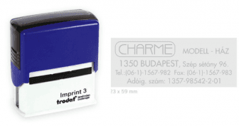 TRODAT Imprint 3 komplett bélyegző (gumival együtt) 58x22mm-es lenyomattal