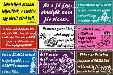 Humoros, vicces táblák matricák