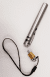 Ezüst színű hosszúkás LED-es zseblámpa elemlámpa egyedi gravírozott felirattal