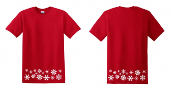 Hópihe mintás karácsonyi kétoldalas férfi póló