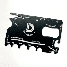 Többfunkciós fém zseb túlélőkártya egyedi gravírozott szöveggel