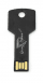 Kulcs alakú 8GB-os pendrive egyedi gravírozott szöveggel Fekete