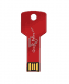 Kulcs alakú 8GB-os pendrive egyedi gravírozott szöveggel Piros