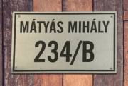 Stégjelölő tábla alumíniumlemezen