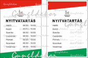 Magyar Falu Program kistelepülési üzletek nyitvatartás tábla