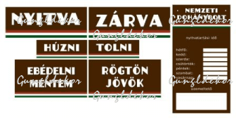 Nemzeti dohánybolt nyitvatartásos csomag