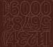 5 cm-es öntapadós számok, barna színben