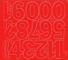 5 cm-es öntapadós számok, piros színben