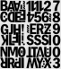 8 cm-es öntapadós betűk-szám csomag, fekete színben