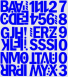 8 cm-es öntapadós betűk-szám csomag, kék színben