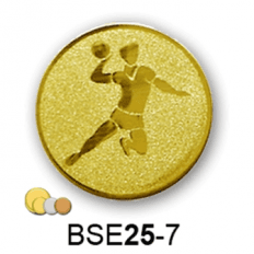 Érembetét kézilabda férfi BSE25-7 25mm arany, ezüst, bronz