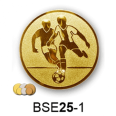 Érembetét labdarúgás foci BSE25-1 25mm arany, ezüst, bronz