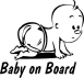 Cuki pelusos baby on board 2 db plottervágott autós matrica applikáló fóliával