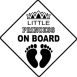 Little princess on board 2 db plottervágott autós matrica applikáló fóliával