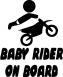 Baby rider on board motoros gyerek 2 db plottervágott autós matrica applikáló fóliával
