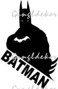 Batman sziluett 2 db plottervágott autós matrica applikáló fóliával