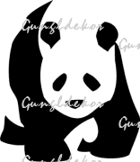 Panda 2 db plottervágott autós matrica applikáló fóliával