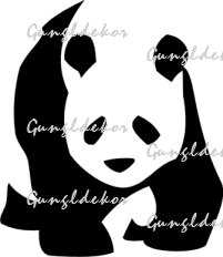 Panda 2 db plottervágott autós matrica applikáló fóliával