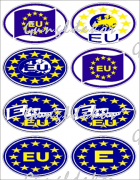 Euro matrica, ovális EU s matricák