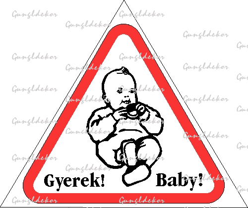 Gyermek Az Autoban Haromszog Alaku Matrica Auto Matricak Dekorwebshop Hu