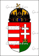 Magyar címer tábla matrica