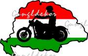 Nagy Magyarország motorossal matrica