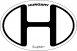 H betűs ovális matrica Hungary felirattal