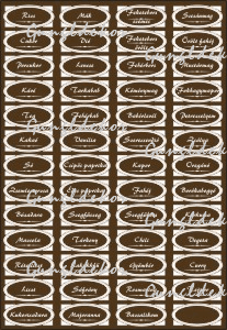 Fűszeres Fűszerek cimke matrica - Egyéb matricák táblák | dekorwebshop.hu