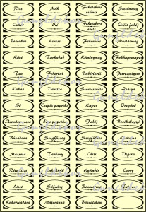 Fűszeres Fűszerek cimke matrica - Egyéb matricák táblák | dekorwebshop.hu