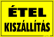 Ételkiszállítás tábla matrica