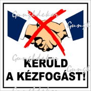 Kerüld a kézfogást! Figurás kismatrica mágnes