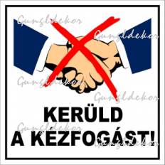 Kerüld a kézfogást! Figurás kismatrica mágnes