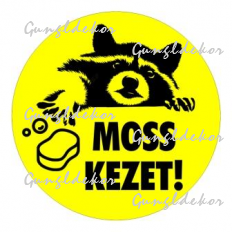 Moss kezet! Figurás kerek matrica csomagban is