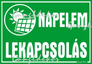 Napelem lekapcsolás piktogramos tábla matrica