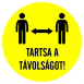 Tartsa a távolságot! padlómatrica piktogrammal figyelemfelhívás csomagban