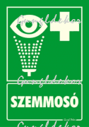 Szemmosó piktogram felirattal, fluor utánvilágító anyagból tábla matrica