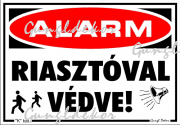 Alarm - Riasztóval védve piktogram tábla matrica