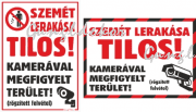 Szemét lerakása tilos! Kamerával megfigyelt terület