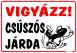 Vigyázz! Csúszós járda tábla matrica