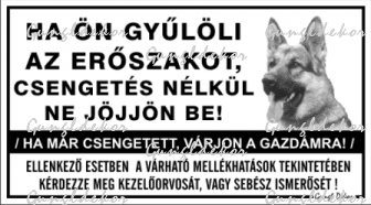 Ha Ön gyűlöli az erőszakot tábla matrica