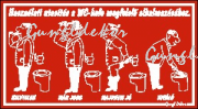 Használati utasítás WC keféhez humoros vicces tábla matrica