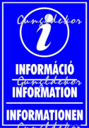 Információ Information Informationen többnyelvű tábla matrica