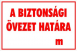 A biztonsági övezet határa m tábla matrica