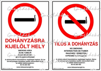 Dohányzásos csomag 3 matrica szett (hivatalos 5 nyelvű)