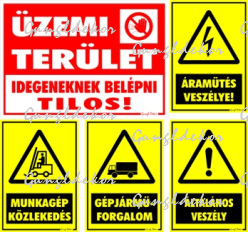 Ipari csomag 2 matrica szett (üzemi terület)