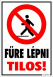Fűre lépni tilos! Piktogrammal tábla matrica